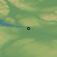 Shaded relief of the 47 km around Erskine, drawn from the GMTED2010 grid