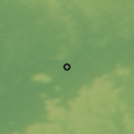 Shaded relief of the 49 km around Evesham, drawn from the GMTED2010 grid