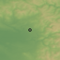 Shaded relief of the 48 km around Failsworth, drawn from the GMTED2010 grid