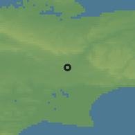Shaded relief of the 49 km around Ashford, drawn from the GMTED2010 grid