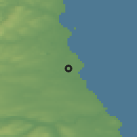 Shaded relief of the 47 km around Ashington, drawn from the GMTED2010 grid