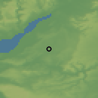 Shaded relief of the 49 km around Frampton Cotterell-Winterbourne, drawn from the GMTED2010 grid
