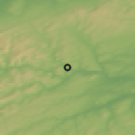 Shaded relief of the 47 km around Galashiels, drawn from the GMTED2010 grid