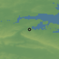Shaded relief of the 49 km around Gillingham, drawn from the GMTED2010 grid