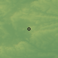 Shaded relief of the 49 km around Gillingham, drawn from the GMTED2010 grid