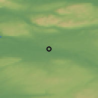 Shaded relief of the 47 km around Glasgow, drawn from the GMTED2010 grid