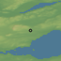 Shaded relief of the 47 km around Glenrothes, drawn from the GMTED2010 grid