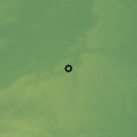 Shaded relief of the 48 km around Grantham, drawn from the GMTED2010 grid