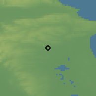 Shaded relief of the 48 km around Great Driffield, drawn from the GMTED2010 grid