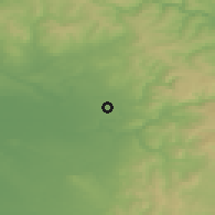 Shaded relief of the 48 km around Audenshaw, drawn from the GMTED2010 grid