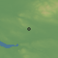 Shaded relief of the 48 km around Haydock, drawn from the GMTED2010 grid