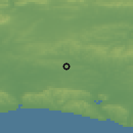 Shaded relief of the 49 km around Haywards Heath, drawn from the GMTED2010 grid
