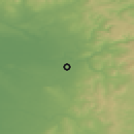 Shaded relief of the 48 km around Hazel Grove and Bramhill, drawn from the GMTED2010 grid