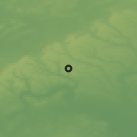 Shaded relief of the 49 km around Hazlemere, drawn from the GMTED2010 grid