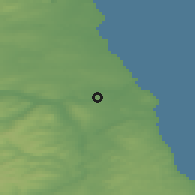 Shaded relief of the 48 km around Hebburn, drawn from the GMTED2010 grid