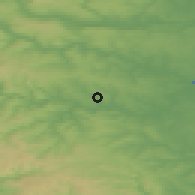 Shaded relief of the 48 km around Heckmondwike, drawn from the GMTED2010 grid