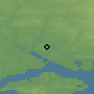 Shaded relief of the 49 km around Hedge End, drawn from the GMTED2010 grid