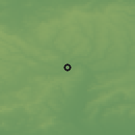 Shaded relief of the 49 km around Hertford, drawn from the GMTED2010 grid