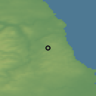 Shaded relief of the 48 km around Hetton-le-Hole, drawn from the GMTED2010 grid