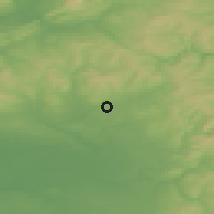 Shaded relief of the 48 km around Heywood, drawn from the GMTED2010 grid