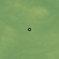 Shaded relief of the 49 km around Hinckley, drawn from the GMTED2010 grid