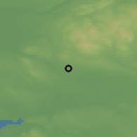 Shaded relief of the 48 km around Hindley, drawn from the GMTED2010 grid