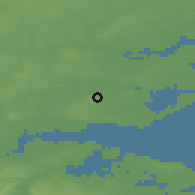 Shaded relief of the 49 km around Hockley, drawn from the GMTED2010 grid