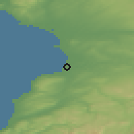 Shaded relief of the 47 km around Ayr, drawn from the GMTED2010 grid