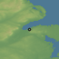Shaded relief of the 48 km around Holywood, drawn from the GMTED2010 grid