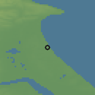 Shaded relief of the 48 km around Hornsea, drawn from the GMTED2010 grid