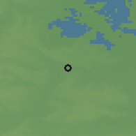 Shaded relief of the 49 km around Huntingdon, drawn from the GMTED2010 grid