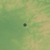 Shaded relief of the 48 km around Hyde, drawn from the GMTED2010 grid