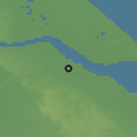 Shaded relief of the 48 km around Immingham, drawn from the GMTED2010 grid