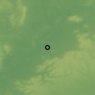 Shaded relief of the 49 km around Innsworth-Churchdown, drawn from the GMTED2010 grid