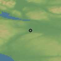 Shaded relief of the 47 km around Johnstone, drawn from the GMTED2010 grid