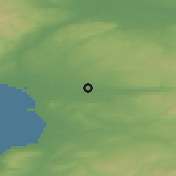 Shaded relief of the 47 km around Kilmarnock, drawn from the GMTED2010 grid
