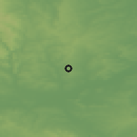 Shaded relief of the 48 km around Kimberley, drawn from the GMTED2010 grid
