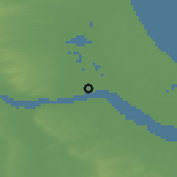 Shaded relief of the 48 km around Kingston upon Hull, drawn from the GMTED2010 grid