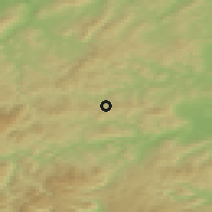 Shaded relief of the 47 km around Kirkcaldy, drawn from the GMTED2010 grid