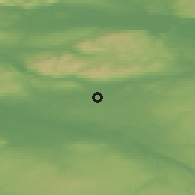 Shaded relief of the 47 km around Kirkintilloch, drawn from the GMTED2010 grid
