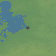 Shaded relief of the 49 km around Lakenheath, drawn from the GMTED2010 grid