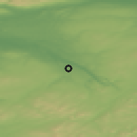 Shaded relief of the 47 km around Larkhall, drawn from the GMTED2010 grid