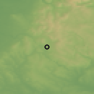 Shaded relief of the 48 km around Leek, drawn from the GMTED2010 grid