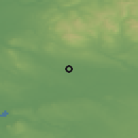 Shaded relief of the 48 km around Leigh, drawn from the GMTED2010 grid