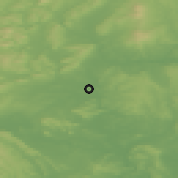 Shaded relief of the 49 km around Leominster, drawn from the GMTED2010 grid