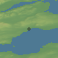 Shaded relief of the 47 km around Leven, drawn from the GMTED2010 grid