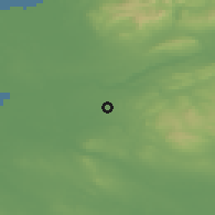 Shaded relief of the 48 km around Leyland, drawn from the GMTED2010 grid