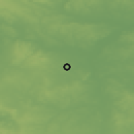 Shaded relief of the 48 km around Lichfield, drawn from the GMTED2010 grid