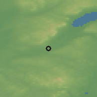 Shaded relief of the 48 km around Lisburn, drawn from the GMTED2010 grid