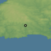 Shaded relief of the 49 km around Liskeard, drawn from the GMTED2010 grid